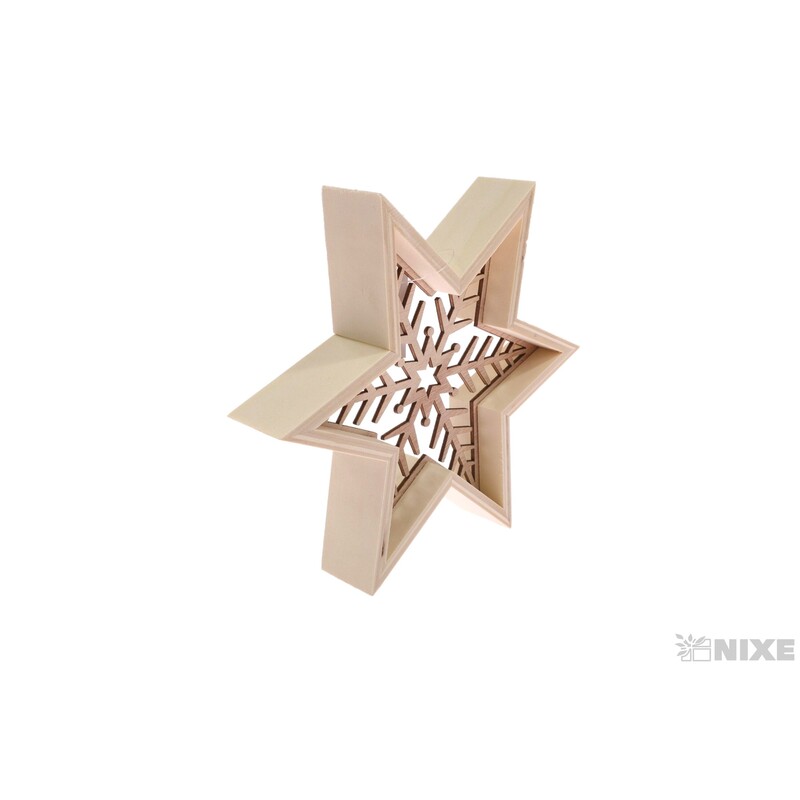 HVĚZDA 21x21cm*PŘÍRODNÍ