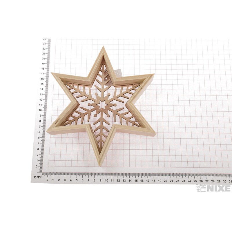 HVĚZDA 21x21cm*PŘÍRODNÍ