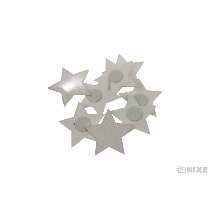 HVĚZDA NALEPOVACÍ 3,5cm 8ks*MIX BAREV