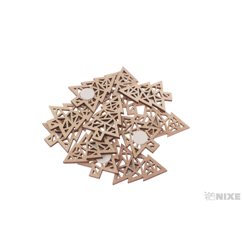 STROMEČEK NALEPOVACÍ 4cm 8ks*PŘÍRODNÍ