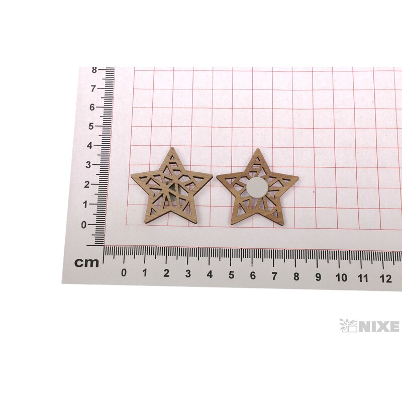 HVĚZDA NALEPOVACÍ 4cm 8ks*PŘÍRODNÍ