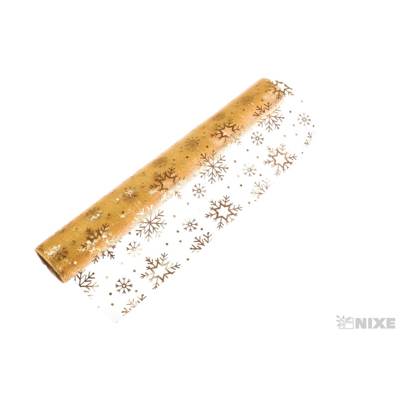 ORGANZA VZOR 325-FX 36cmx5yd*ZLATÁ V+