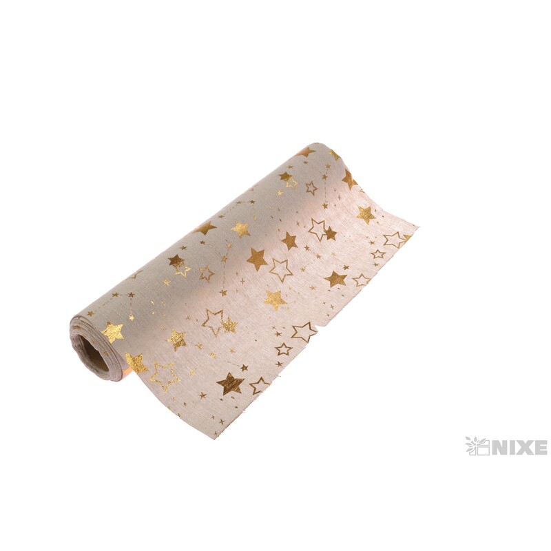 ROLE JUTA HVĚZDA 36cmx5yd*ZLATÁ