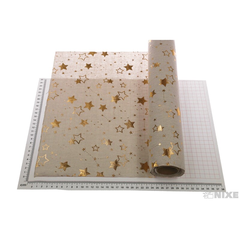 ROLE JUTA HVĚZDA 36cmx5yd*ZLATÁ