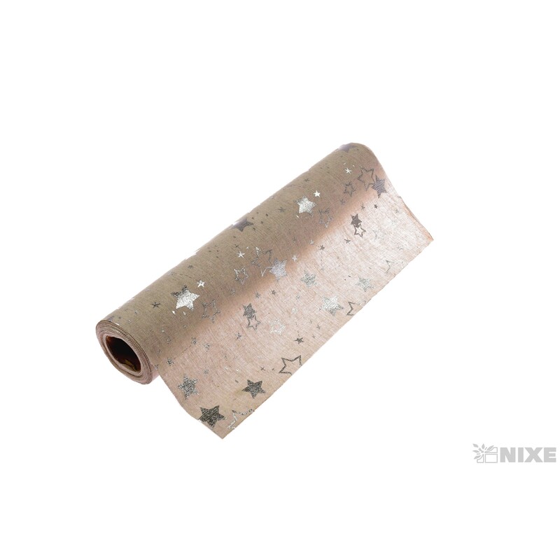 ROLE JUTA HVĚZDA 36cmx5yd*STŘÍBRNÁ