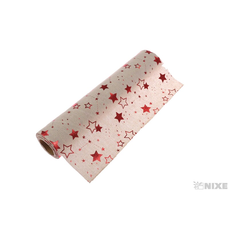 ROLE JUTA HVĚZDA 36cmx5yd*ČERVENÁ