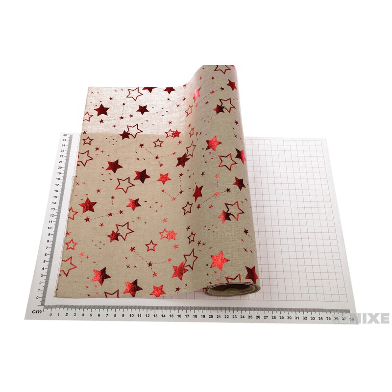 ROLE JUTA HVĚZDA 36cmx5yd*ČERVENÁ