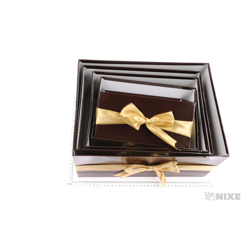 KRABICE 23x11x15cm 27x12x19 30x14x22 32x15x24 36x17x28*HNĚDÁ