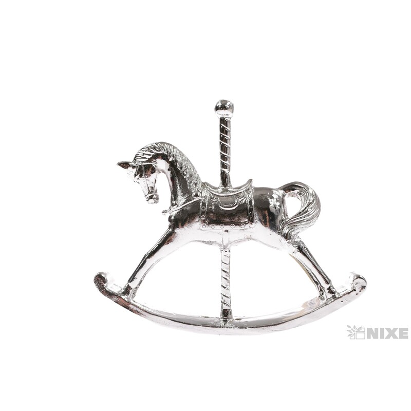 KONÍK 15x13cm*STŘÍBRNÁ