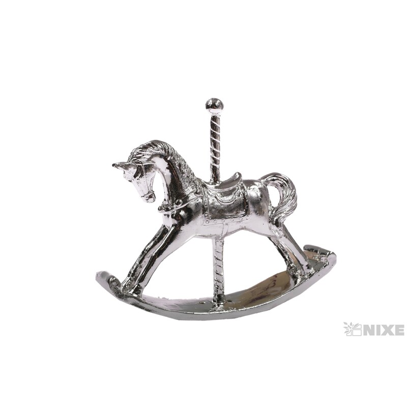 KONÍK 15x13cm*STŘÍBRNÁ