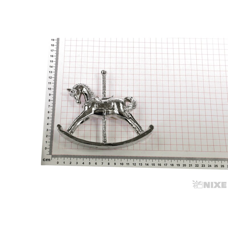 KONÍK 15x13cm*STŘÍBRNÁ
