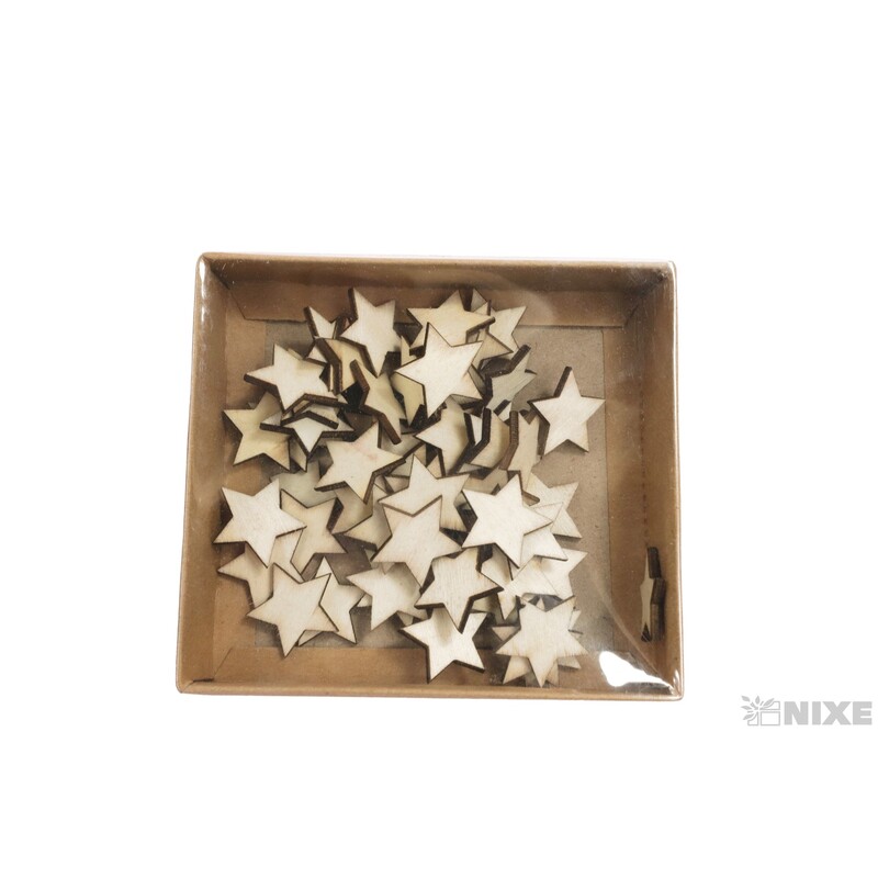 HVĚZDA D 2,5cm 60ks*PŘÍRODNÍ