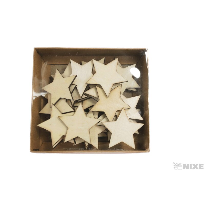 HVĚZDA D 4,5cm 36ks*PŘÍRODNÍ