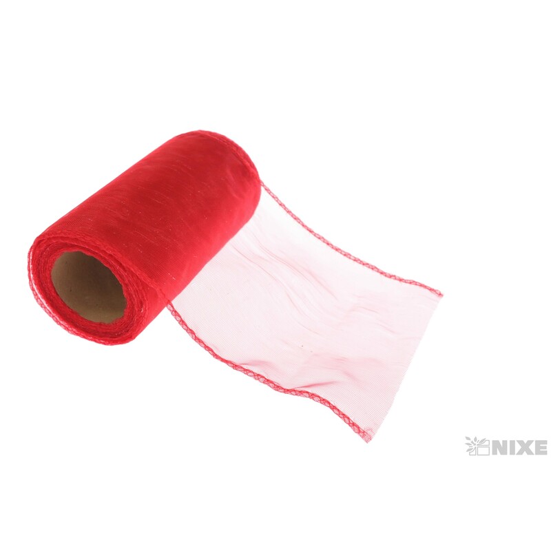 ORGANZA 11cmx10yd*ČERVENÁ 065