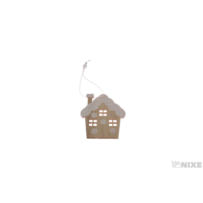 ZÁVĚS DOMEČEK 7x8cm*BÍLÁ