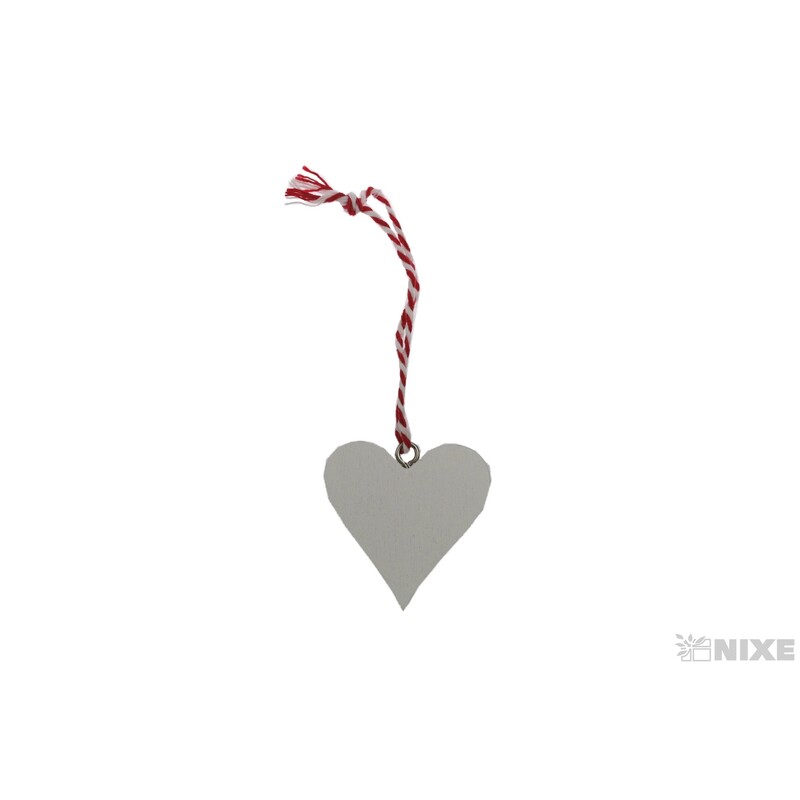 ZÁVĚS SRDCE 4,5cm*BÍLÁ