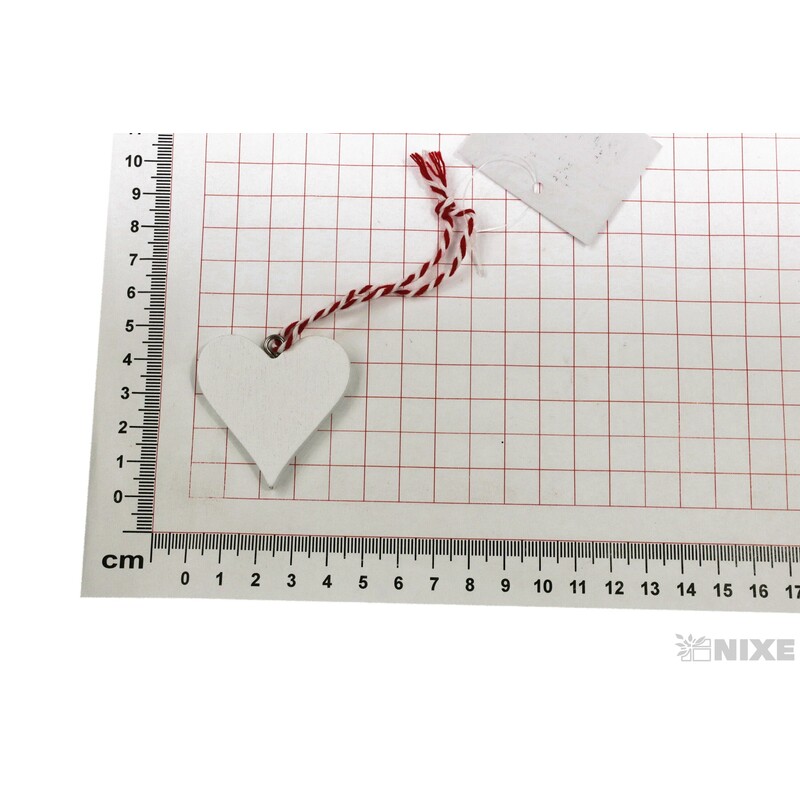 ZÁVĚS SRDCE 4,5cm*BÍLÁ