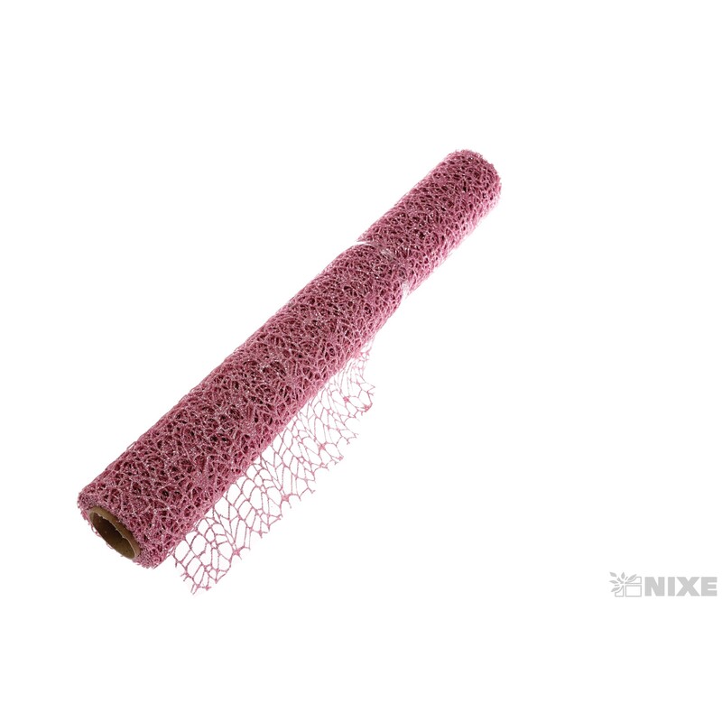 ROLE SPIDER CRUDE METAL 48cmx5yd*RŮŽOVÁ