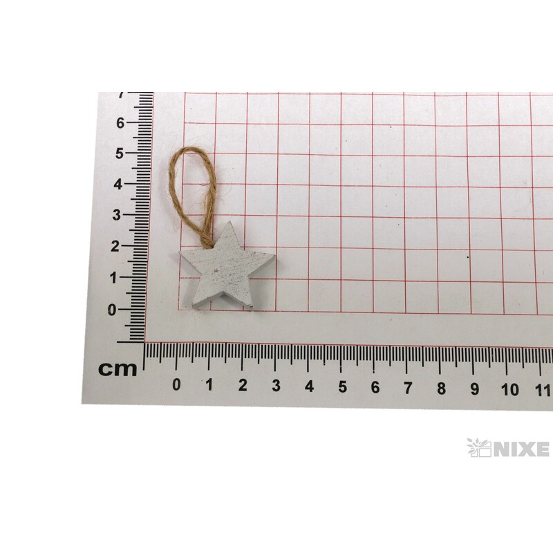 ZÁVĚS HVĚZDA 3cm 6ks*BÍLÁ