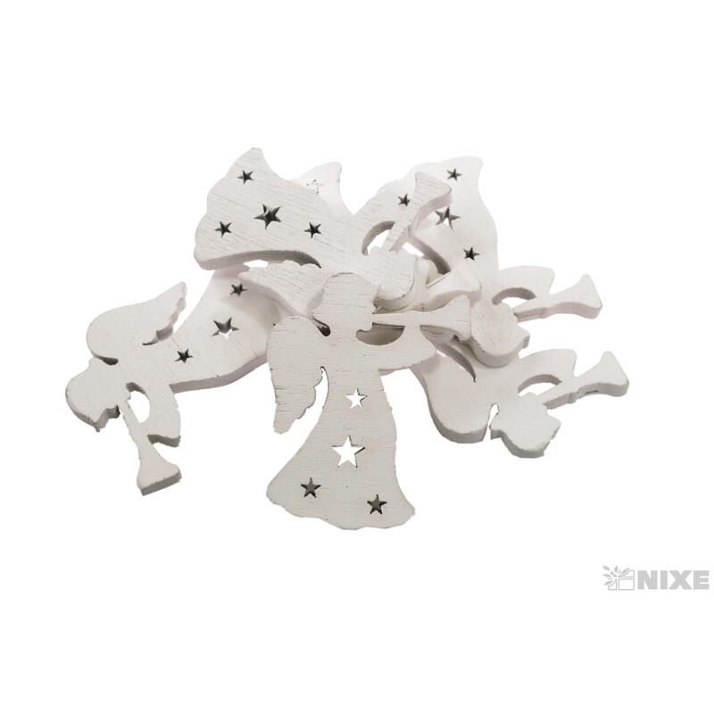 ANDĚL 4x5cm 6ks*BÍLÁ