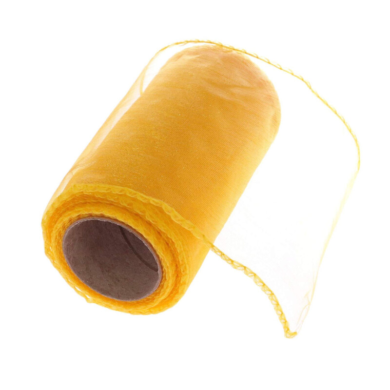 ORGANZA 11cmx10yd*ŽLUTÁ TM.