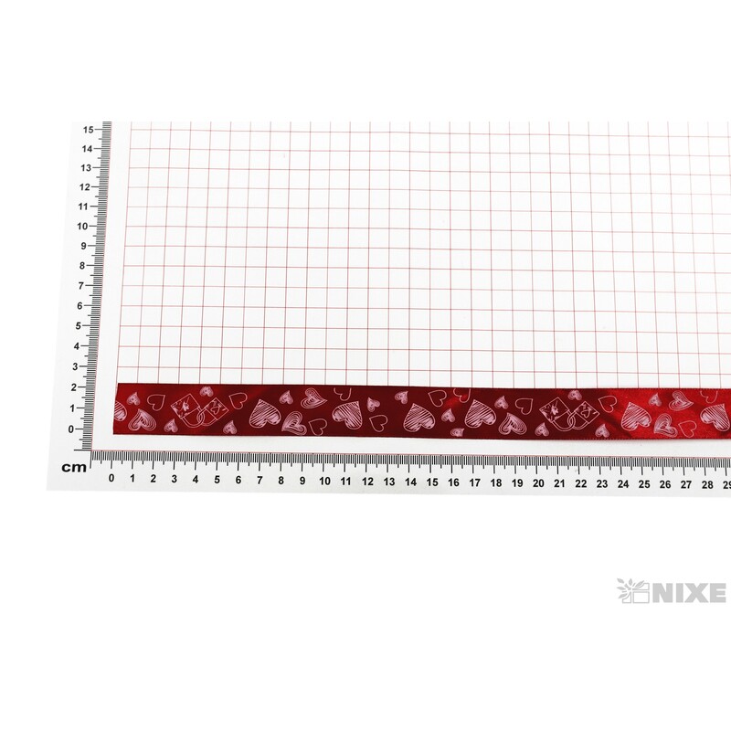 STUHA VALENTÝN 25mmx25yd*ČERVENÁ TM.