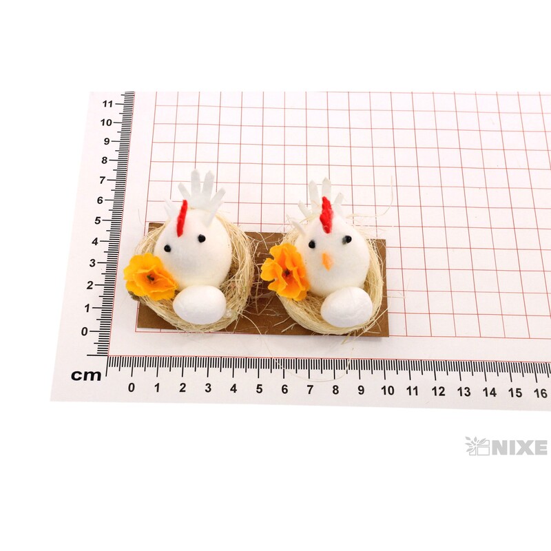 KUŘÁTKA HNÍZDO 5cm 2ks*ŽLUTÁ