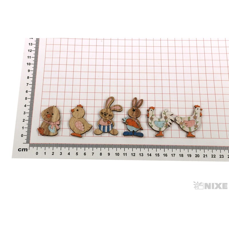 ZAJÍC NALEP 2,5x5cm 6ks*MIX BAREV