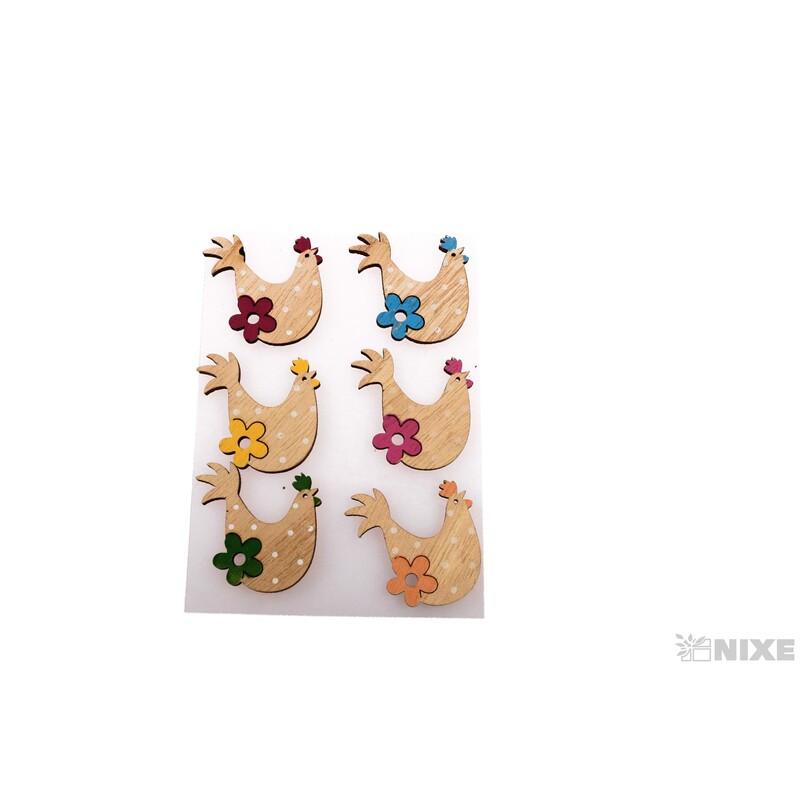 SLEPICE NALEP 3,5x3cm 6ks*MIX BAREV