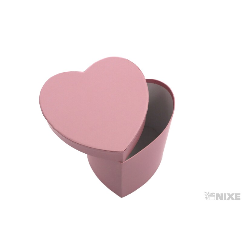 SRDCE BOX 11x11cm*RŮŽOVÁ