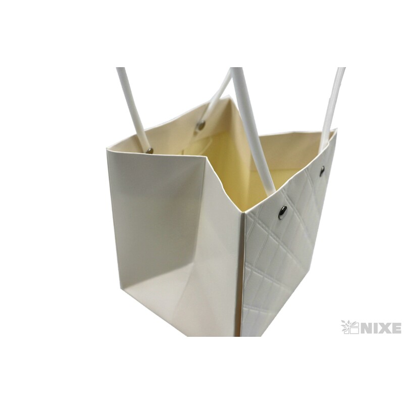 TAŠKA PLAST 13x12x15cm*BÍLÁ