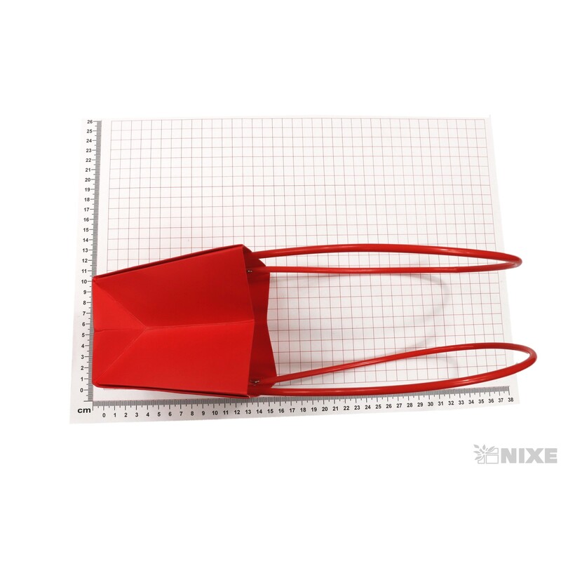 TAŠKA PLAST 12x12x08cm*ČERVENÁ