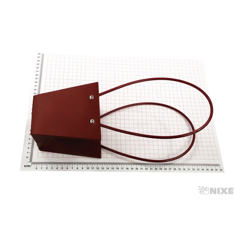 TAŠKA PLAST 12x12x08cm*BORDOVÁ