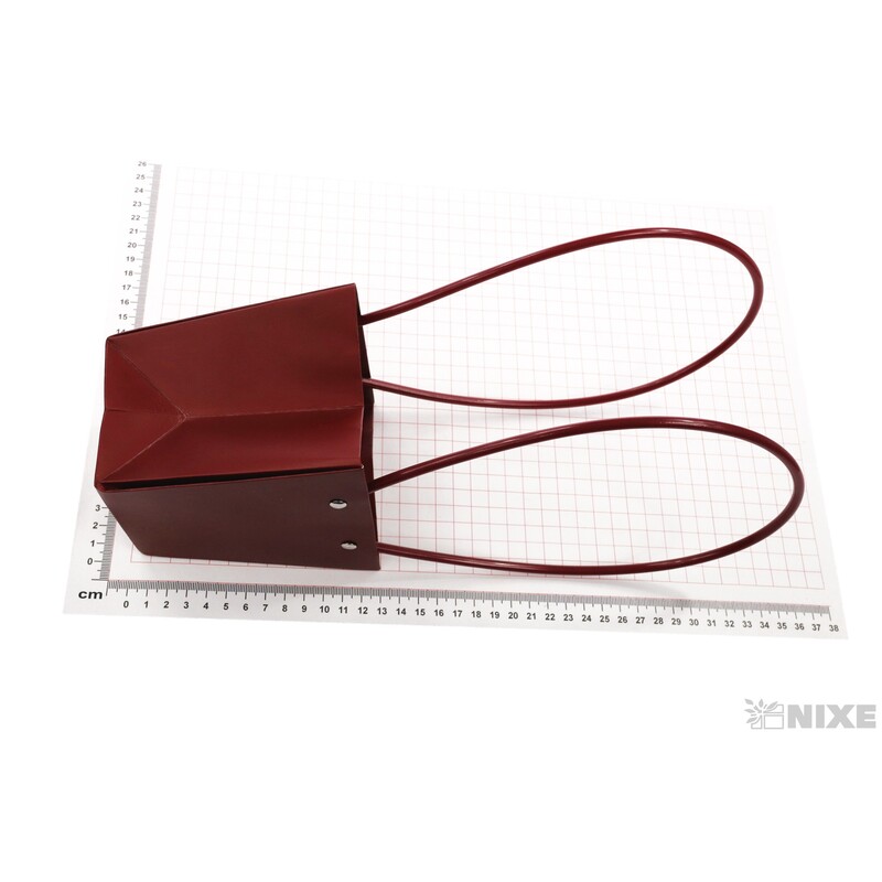 TAŠKA PLAST 12x12x08cm*BORDOVÁ