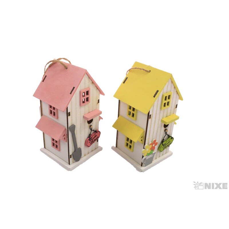 ZÁVĚS DOMEČEK 8x14cm*MIX BAREV