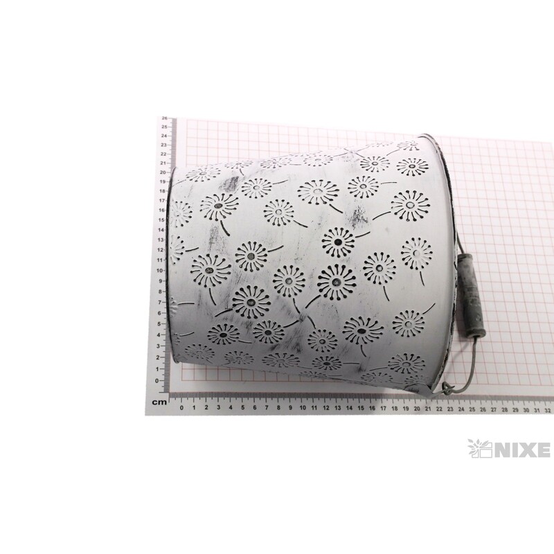 PLECHOVÝ KBELÍK 20x19cm*BÍLÁ