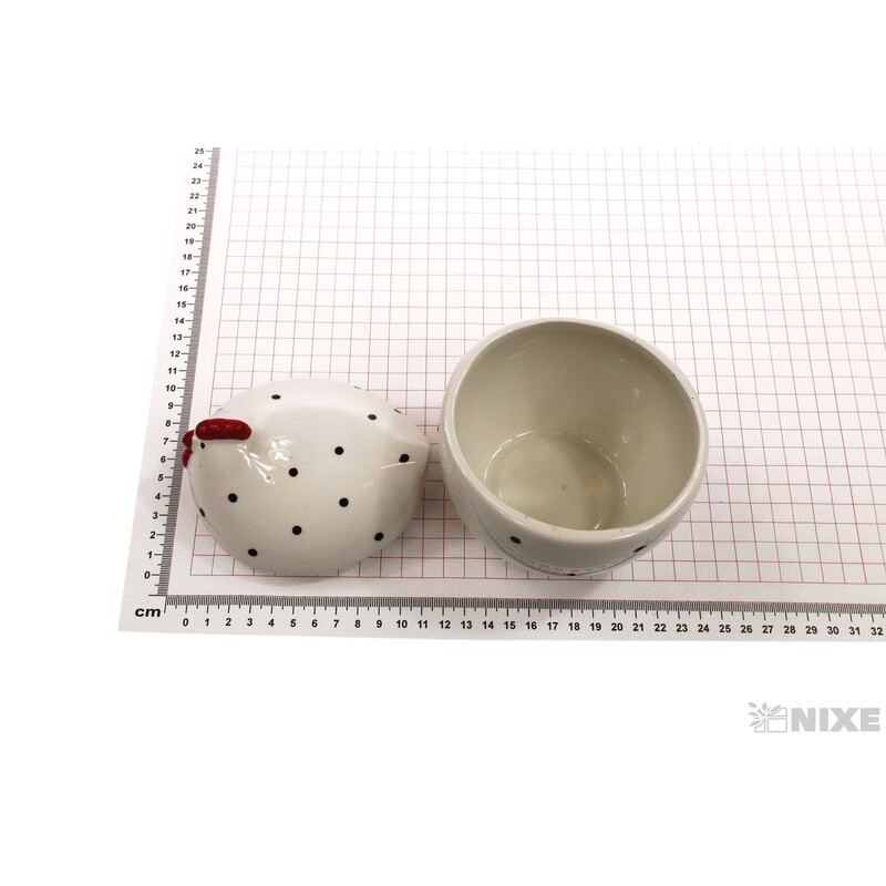 SLEPICE KERAMIKA MISKA 10x13cm*BÍLÁ