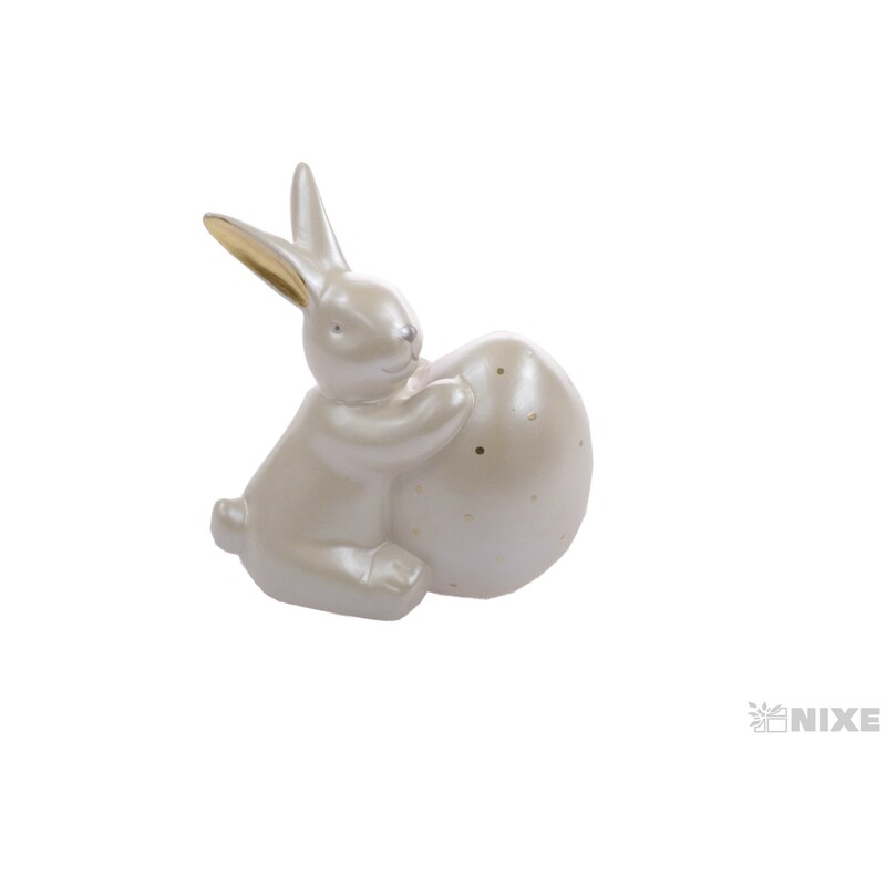 ZAJÍC KERAMIKA 12x13cm*KRÉMOVÁ