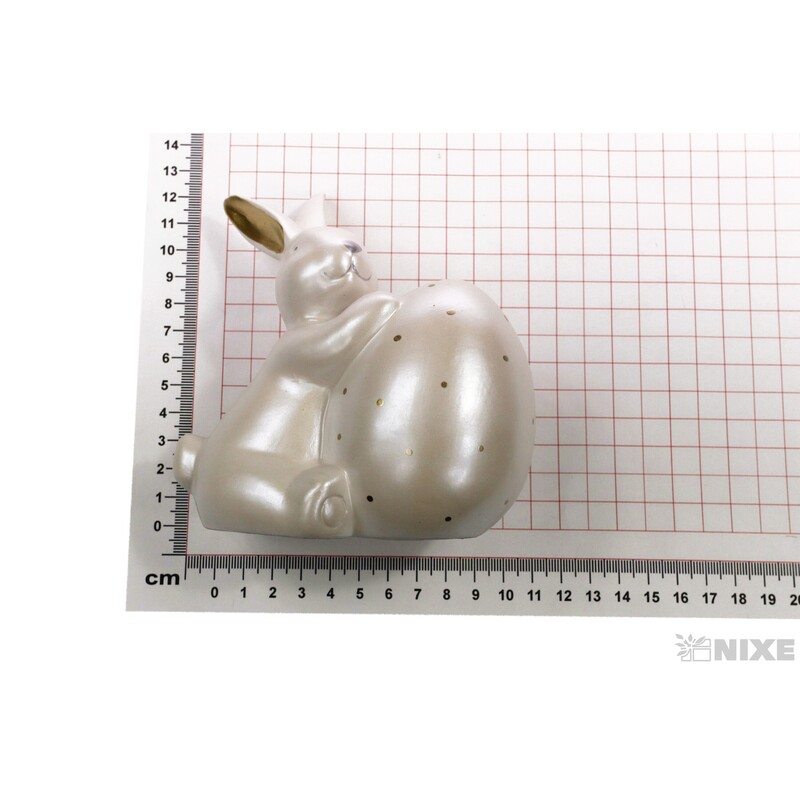 ZAJÍC KERAMIKA 12x13cm*KRÉMOVÁ