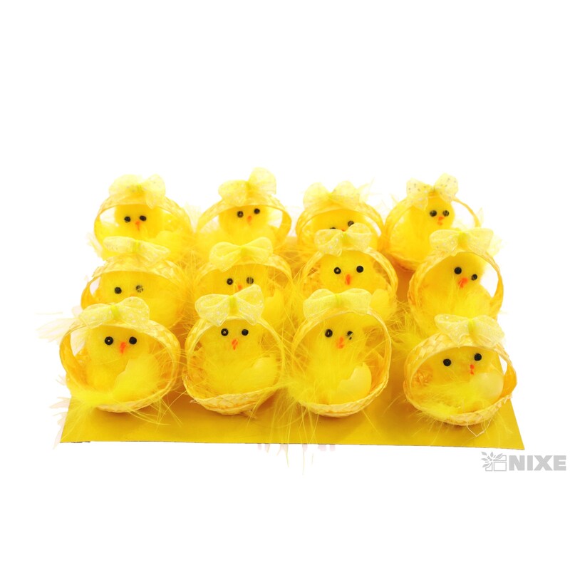 KUŘÁTKA 4cm 12ks*ŽLUTÁ