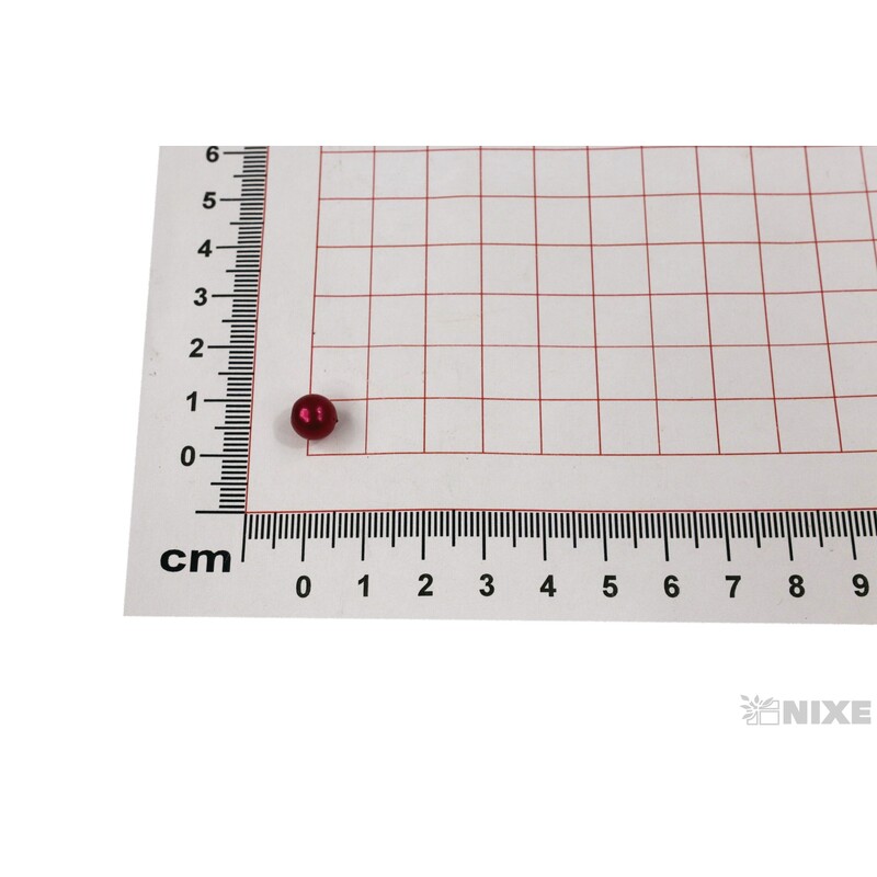 KORÁLKY 8mm cca 208ks*ČERVENÁ TM.