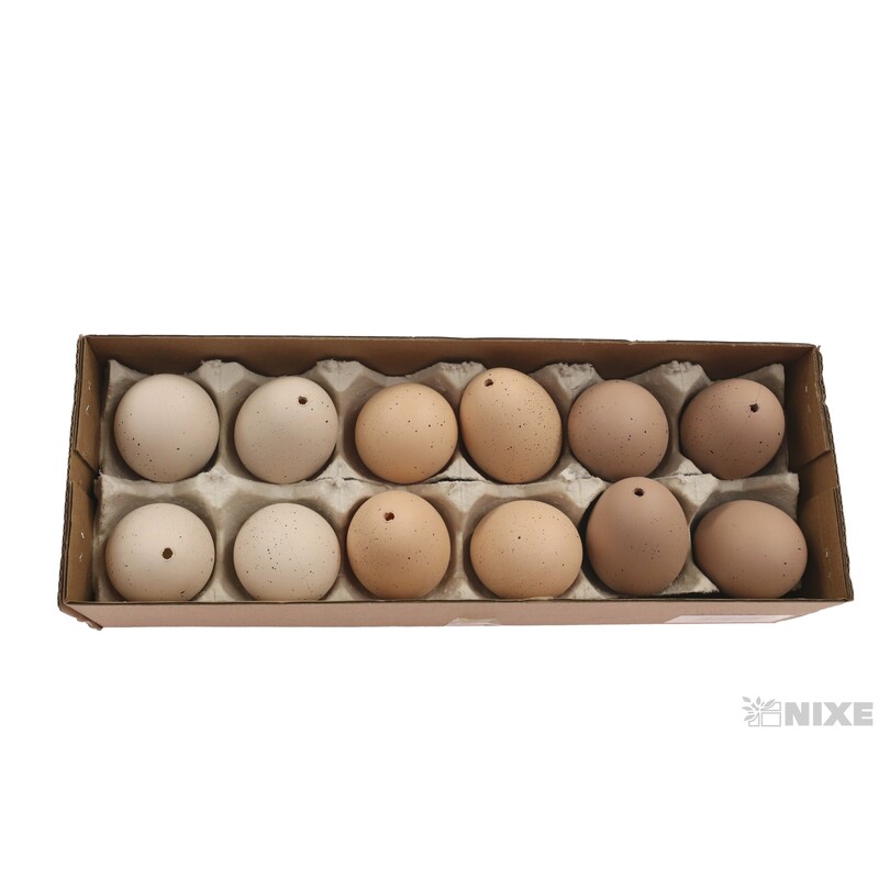 VAJÍČKA 12ks 6cm*PŘÍRODNÍ