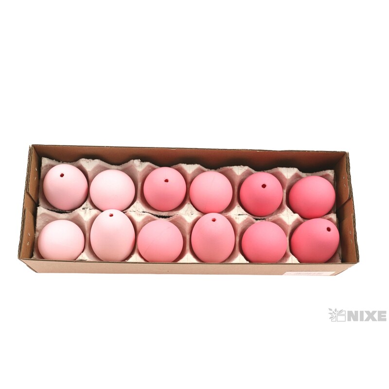 VAJÍČKA 12ks 6cm*RŮŽOVÁ MIX