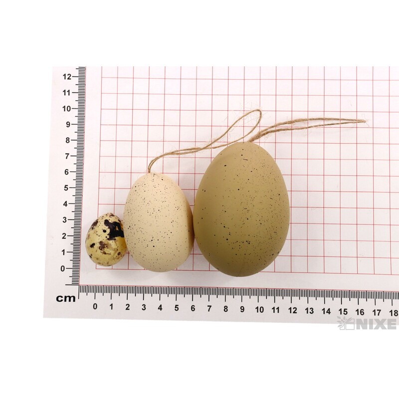 VAJÍČKA 26ks 3-5-8cm*PŘÍRODNÍ