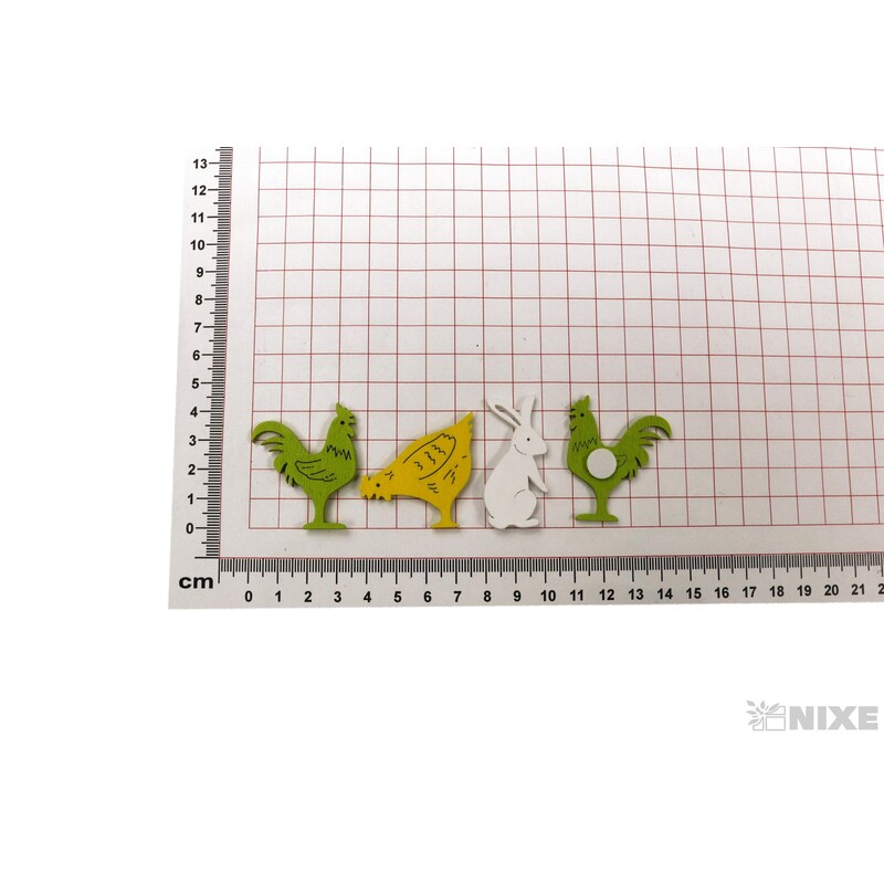 VELIKONOCE NALEP 4,5cm 12ks*MIX BAREV