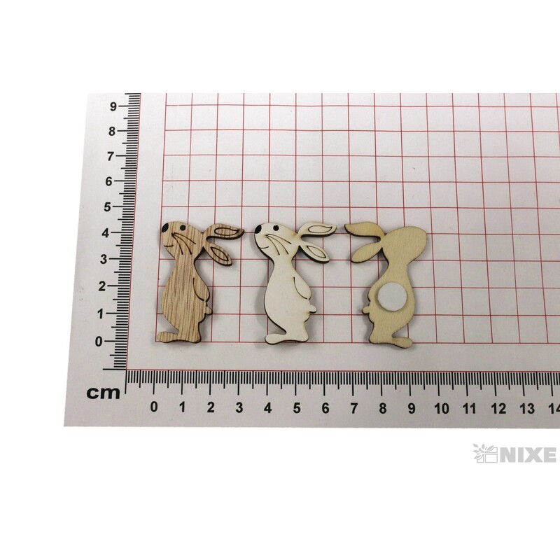 ZAJÍC 4cm 24ks*MIX BAREV