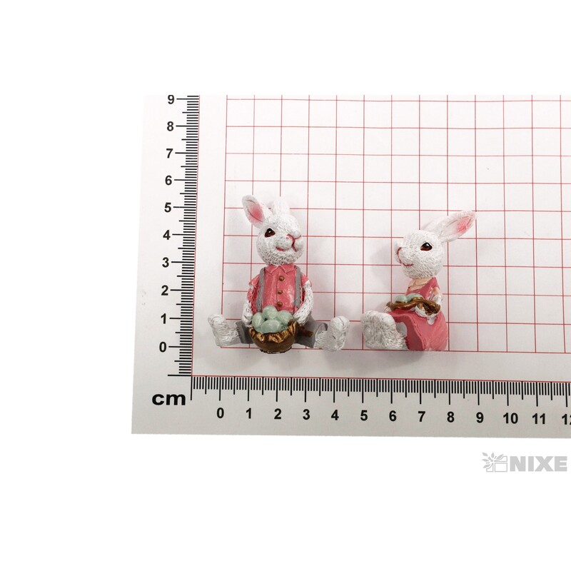 ZAJÍC 5cm 4ks*BÍLÁ