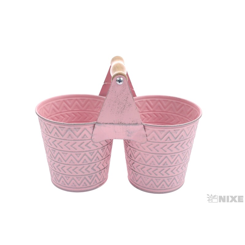 PLECHOVÝ DVOJOBAL pr.10,5cm*RŮŽOVÁ