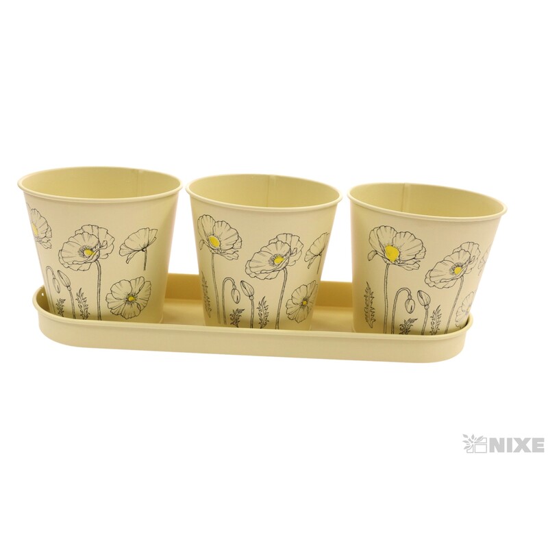 PLECHOVÝ TROJOBAL pr.10,5cm*ŽLUTÁ