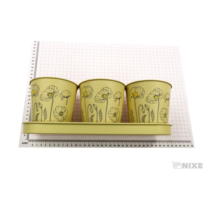 PLECHOVÝ TROJOBAL pr.10,5cm*ŽLUTÁ